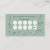 Minimalistische einfache Reinigung von grünem Crem Treuekarte (Rückseite)