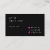 Minimalistische einfache saubere moderne visitenkarte (Rückseite)