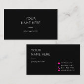 Minimalistische einfache saubere moderne visitenkarte (Vorne/Hinten)