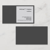 Minimalistische einfache Schlichte Architektur Gra Visitenkarte (Vorne/Hinten)