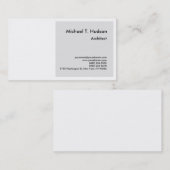 Minimalistische einfache Schlichte Architektur Gra Visitenkarte (Vorne/Hinten)