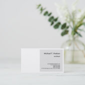 Minimalistische einfache Schlichte Architektur Gra Visitenkarte (Stehend Vorderseite)