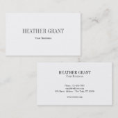 Minimalistische einfache schlichte Geschäfts-Karte Visitenkarte (Vorne/Hinten)