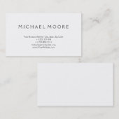 Minimalistische Einfache Schlichte Unternehmenskar Visitenkarte (Vorne/Hinten)