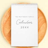 Minimalistische einfache Schreibmonate Kalender