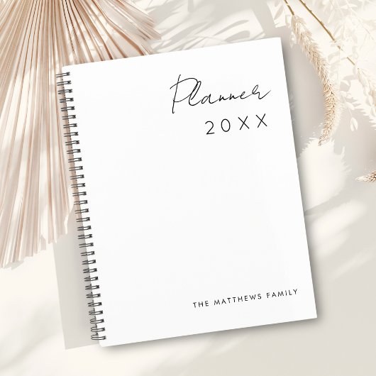 Minimalistische einfache Schreibmonate Planer