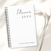 Minimalistische einfache Schreibmonate Planer