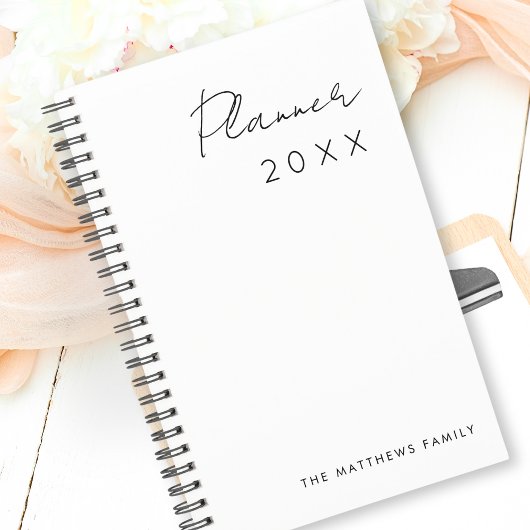 Minimalistische einfache Schreibmonate Planer