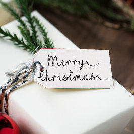 Minimalistische einfache Schwarz und Weiß frohe We Geschenkanhänger