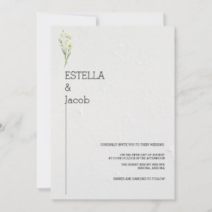 MINIMALISTISCHE EINFACHE SCHWARZ-WEIß HOCHZEIT EINLADUNG