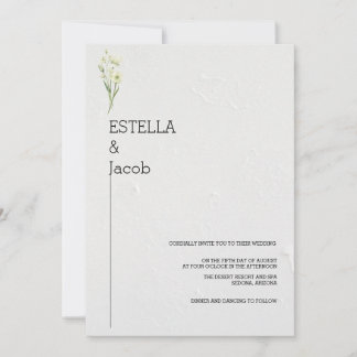 MINIMALISTISCHE EINFACHE SCHWARZ-WEIß HOCHZEIT EINLADUNG