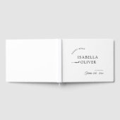 Minimalistische Einfache Schwarz-Weiß-Hochzeit Gästebuch (Voll)