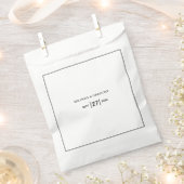 Minimalistische einfache Schwarz-Weiß-Hochzeit Geschenktütchen (Ausgeschnitten)