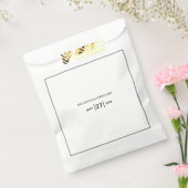 Minimalistische einfache Schwarz-Weiß-Hochzeit Geschenktütchen (Versiegelt)