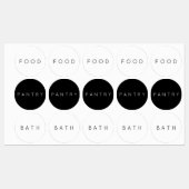 Minimalistische einfache Schwarz-weiße Typografie Etiketten (Blatt)