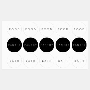 Minimalistische einfache Schwarz-weiße Typografie  Etiketten