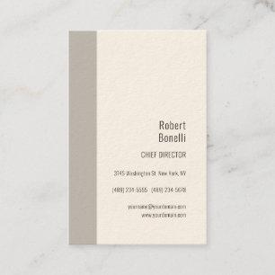Minimalistische einfache Signatur Cream Grey Moder Visitenkarte