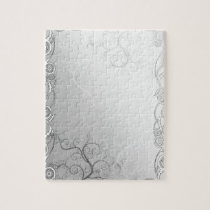 Minimalistische einfache silbergraue Vorlage - anp Puzzle
