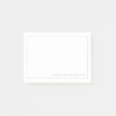 Minimalistische, einfache Silver Square Grenze Post-it Klebezettel (Vorderseite)