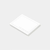 Minimalistische, einfache Silver Square Grenze Post-it Klebezettel (angewinkelt)