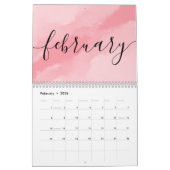 Minimalistische, einfache Skriptkalligraphie jedes Kalender (Feb 2026)