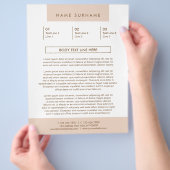 Minimalistische einfache Typografie Pastel Peach 8 Flyer (Hand)