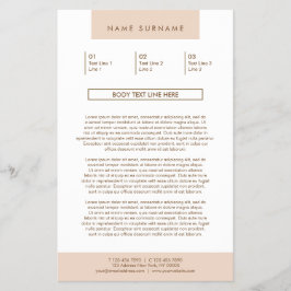 Minimalistische einfache Typografie Pastell Peach  Flyer