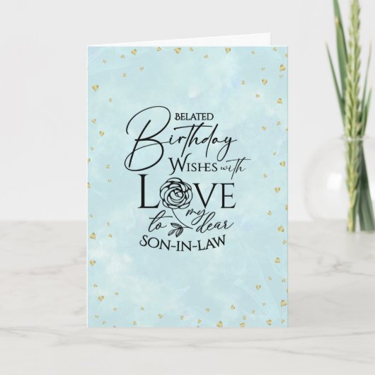 Minimalistische einfache Typografie Verspäteter Ge Karte (Vorderseite)