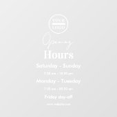 Minimalistische, einfache und berufliche Geschäfts Fensteraufkleber (Blatt)