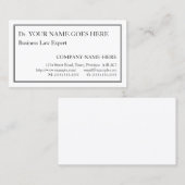 Minimalistische, einfache und einfache Visitenkart Visitenkarte (Vorne/Hinten)