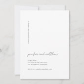 Minimalistische, einfache und saubere Hochzeitsein Einladung (Vorderseite)