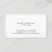 Minimalistische einfache Verabredung der Visitenkarte (Rückseite)