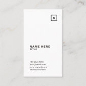 Minimalistische einfache vertikale Geschäfts-Karte Visitenkarte (Rückseite)