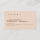 Minimalistische einfache visitenkarte (Rückseite)