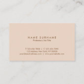 Minimalistische einfache visitenkarte (Rückseite)