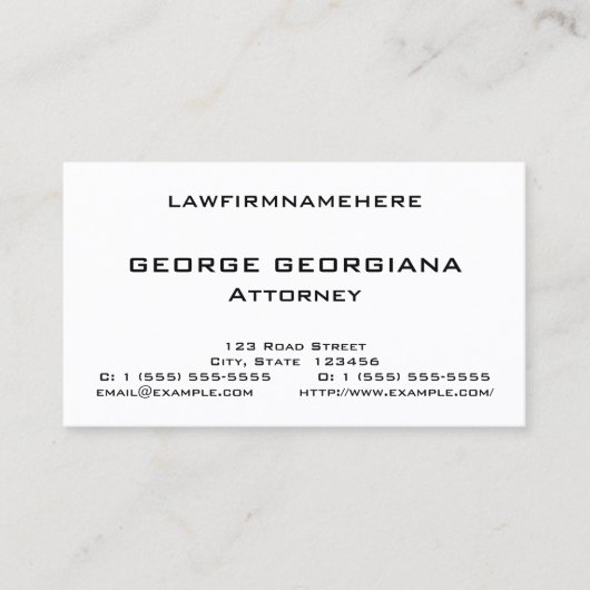 Minimalistische, einfache Visitenkarte (Vorderseite)