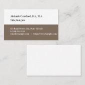 Minimalistische, einfache Visitenkarte (Vorne/Hinten)