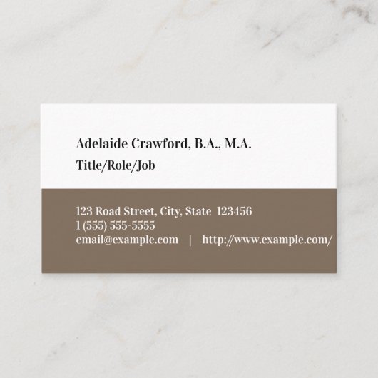 Minimalistische, einfache Visitenkarte (Vorderseite)