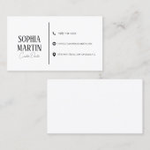 Minimalistische einfache Visitenkarte mit modernem (Vorne/Hinten)