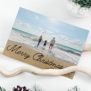 Minimalistische einfache Weihnachts-Schrift-Overla Feiertagskarte