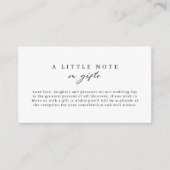 Minimalistische einfache Wünsche Gut Hinweis auf G Begleitkarte (Vorderseite)