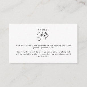 Minimalistische einfache Wünsche Gut Hinweis auf G Begleitkarte