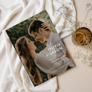 Minimalistische Einfache zeitgenössische Foto Hoch Einladung