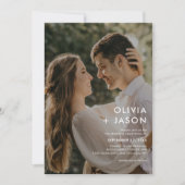 Minimalistische Einfache zeitgenössische Foto Hoch Einladung (Vorderseite)