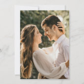 Minimalistische Einfache zeitgenössische Foto Hoch Einladung (Rückseite)