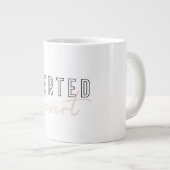 Minimalistische Einführung Zitat Niedliche moderne Jumbo-Tasse (Vorderseite Rechts)