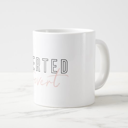 Minimalistische Einführung Zitat Niedliche moderne Jumbo-Tasse (Vorderseite Rechts)