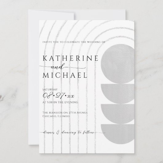 Minimalistische Einladung (Vorderseite)