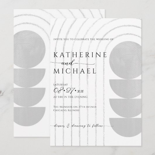 Minimalistische Einladung (Vorne/Hinten)