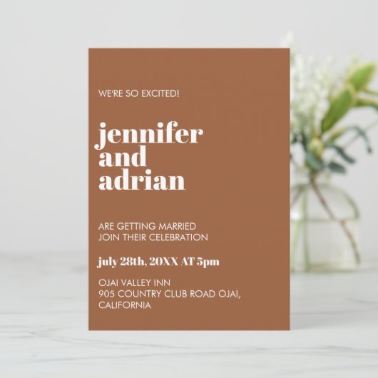 Minimalistische Einladung (Stehend Vorderseite)